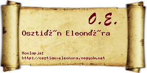 Osztián Eleonóra névjegykártya